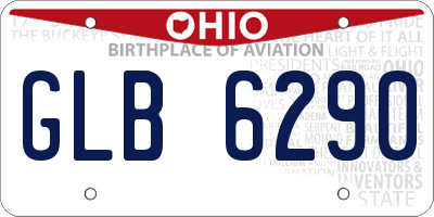 OH license plate GLB6290