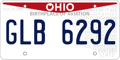 OH license plate GLB6292