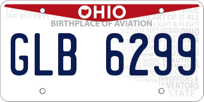 OH license plate GLB6299