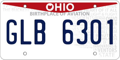 OH license plate GLB6301