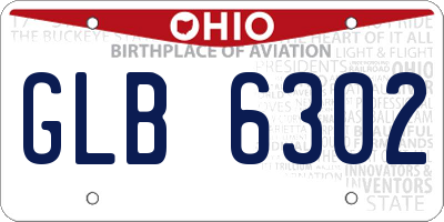 OH license plate GLB6302