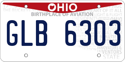 OH license plate GLB6303