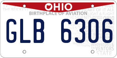 OH license plate GLB6306