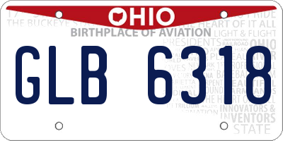 OH license plate GLB6318
