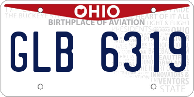 OH license plate GLB6319