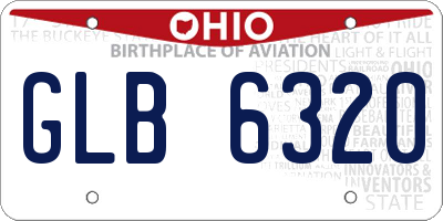 OH license plate GLB6320