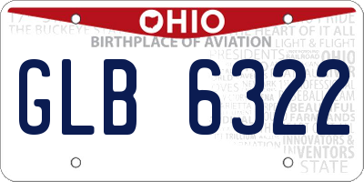 OH license plate GLB6322