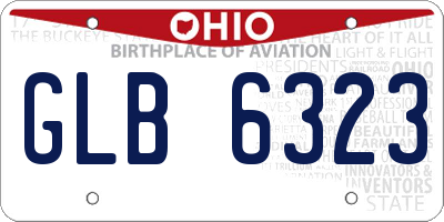 OH license plate GLB6323