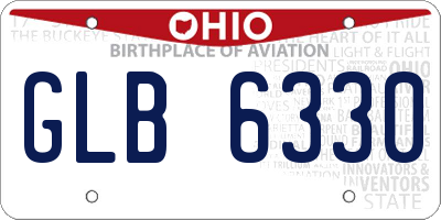 OH license plate GLB6330