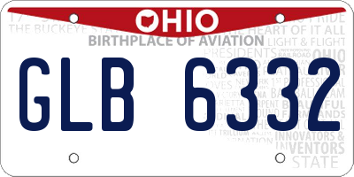 OH license plate GLB6332