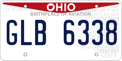 OH license plate GLB6338