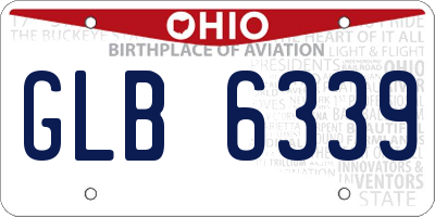 OH license plate GLB6339