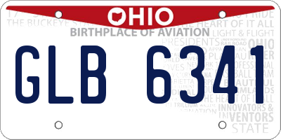 OH license plate GLB6341