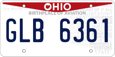 OH license plate GLB6361