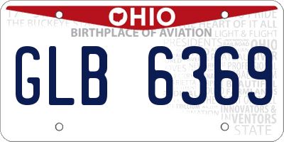 OH license plate GLB6369