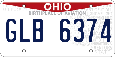 OH license plate GLB6374