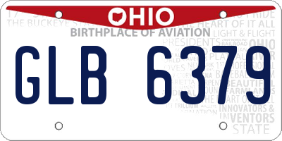 OH license plate GLB6379