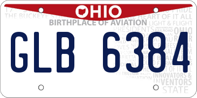 OH license plate GLB6384