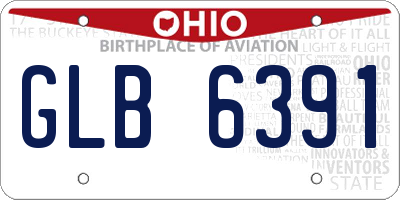 OH license plate GLB6391