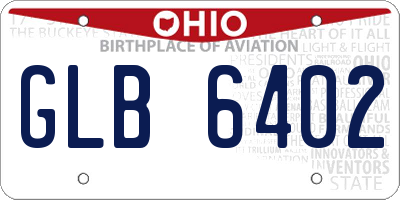 OH license plate GLB6402