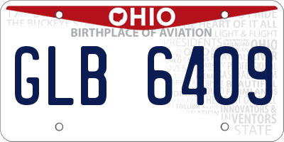 OH license plate GLB6409
