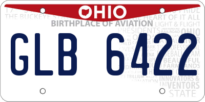 OH license plate GLB6422