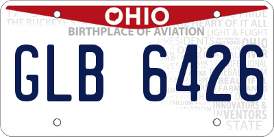 OH license plate GLB6426