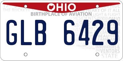 OH license plate GLB6429