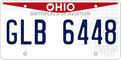 OH license plate GLB6448