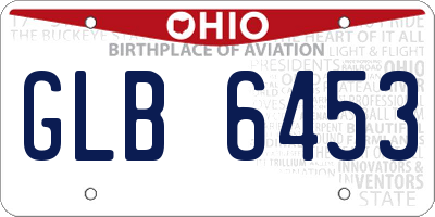 OH license plate GLB6453