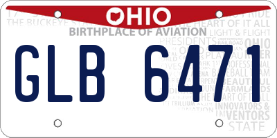 OH license plate GLB6471