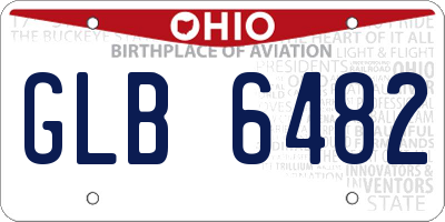 OH license plate GLB6482