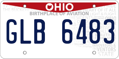 OH license plate GLB6483