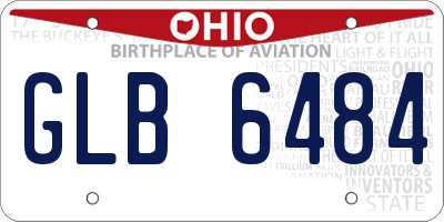 OH license plate GLB6484