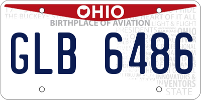 OH license plate GLB6486