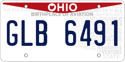 OH license plate GLB6491
