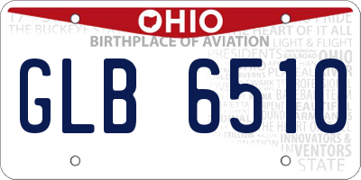 OH license plate GLB6510