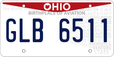 OH license plate GLB6511