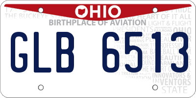 OH license plate GLB6513