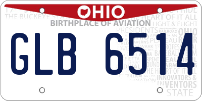 OH license plate GLB6514