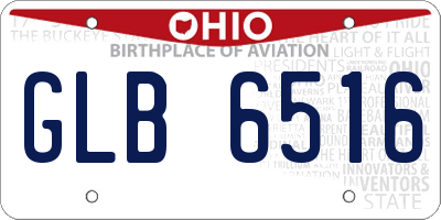 OH license plate GLB6516