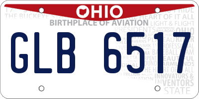 OH license plate GLB6517