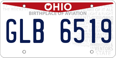 OH license plate GLB6519