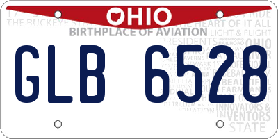OH license plate GLB6528