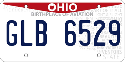 OH license plate GLB6529