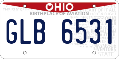 OH license plate GLB6531
