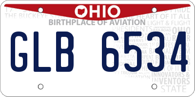 OH license plate GLB6534