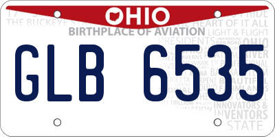 OH license plate GLB6535