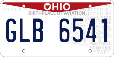 OH license plate GLB6541
