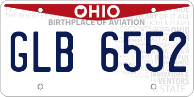 OH license plate GLB6552